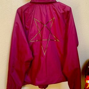 Thrasher Maroon windbreaker size M no holes or tears